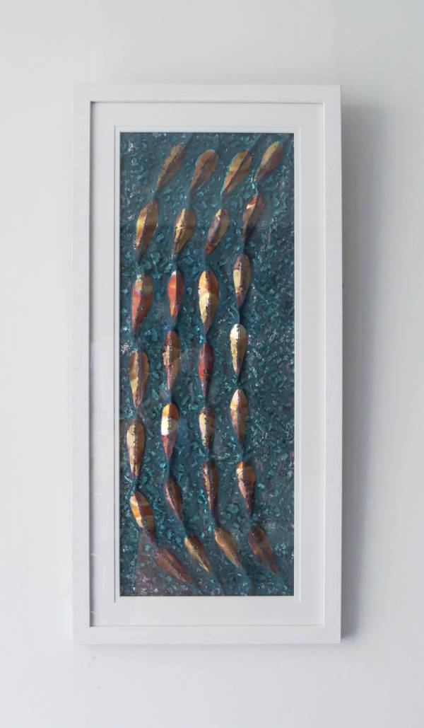 - Mixed Media on textile, Painting by Wendy Horner, measuring 53 x 20 cm (H x W) framed at 66 x 32 cm £425